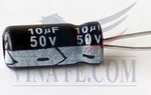 Tụ Hóa 10uF 50V 5*11mm Màu Đen